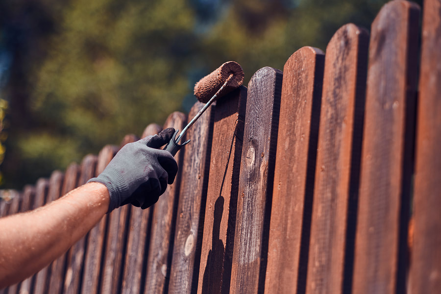 professional fence painting service 